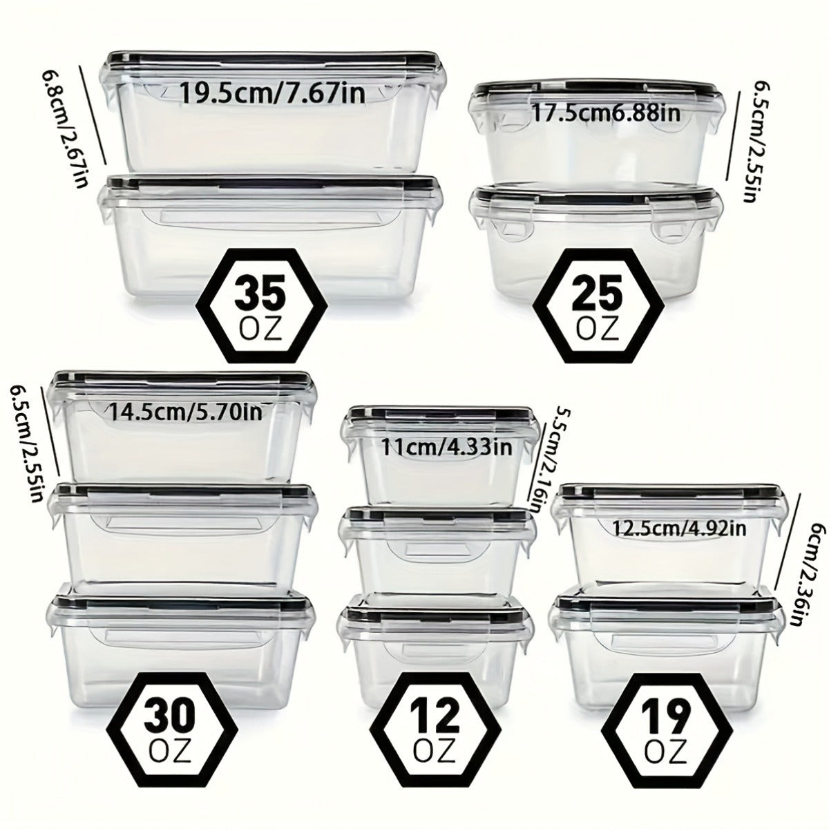 24pcs Food Storage Container Set With Easy-Snap Lids (12 Lids + 12 Containers) - Airtight Plastic Containers Gift For Pantry And Kitchen Organization - BPA Free, Comes With Free Labels And Markers, Local Warehouse Delivery
