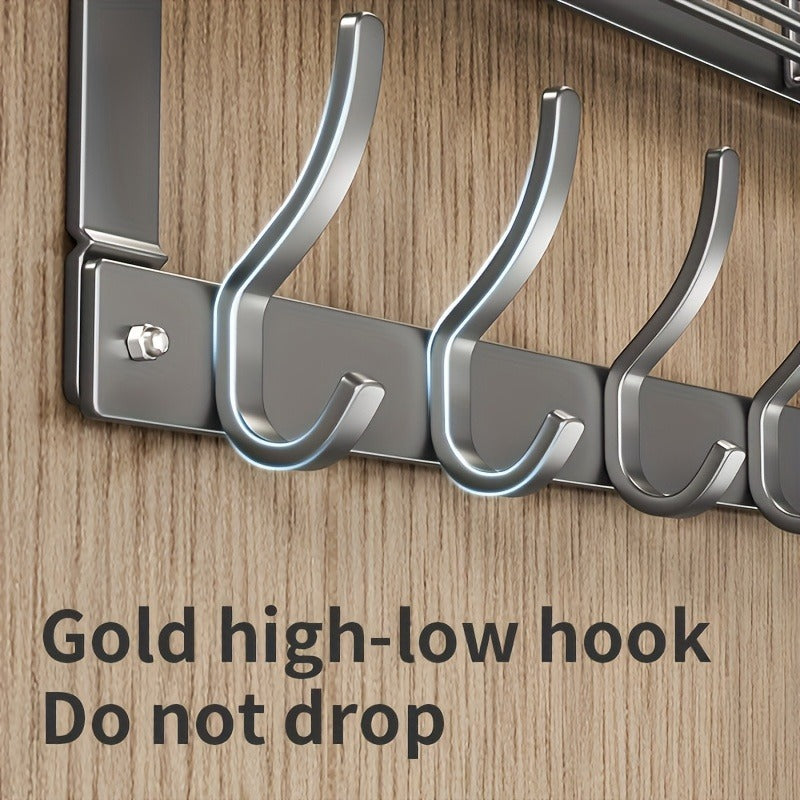 Multifunctional Metal Easy-Install Over-the-Door Storage Rack For Bedroom, Bathroom & Kitchen Organization