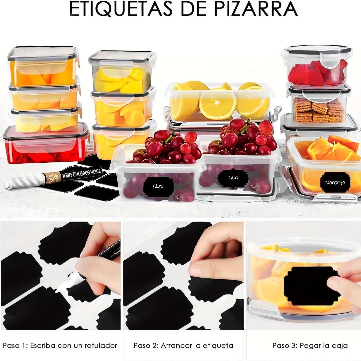 24pcs Food Storage Container Set With Easy-Snap Lids (12 Lids + 12 Containers) - Airtight Plastic Containers Gift For Pantry And Kitchen Organization - BPA Free, Comes With Free Labels And Markers, Local Warehouse Delivery