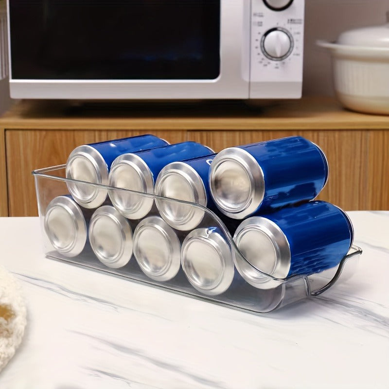 Stackable Large Beverage Racks-Transparent Plastic Refrigerators, Cabinets And Countertop Storage Boxes-Are Perfect for Food And Beverage Finishing in Kitchens And Pantries.