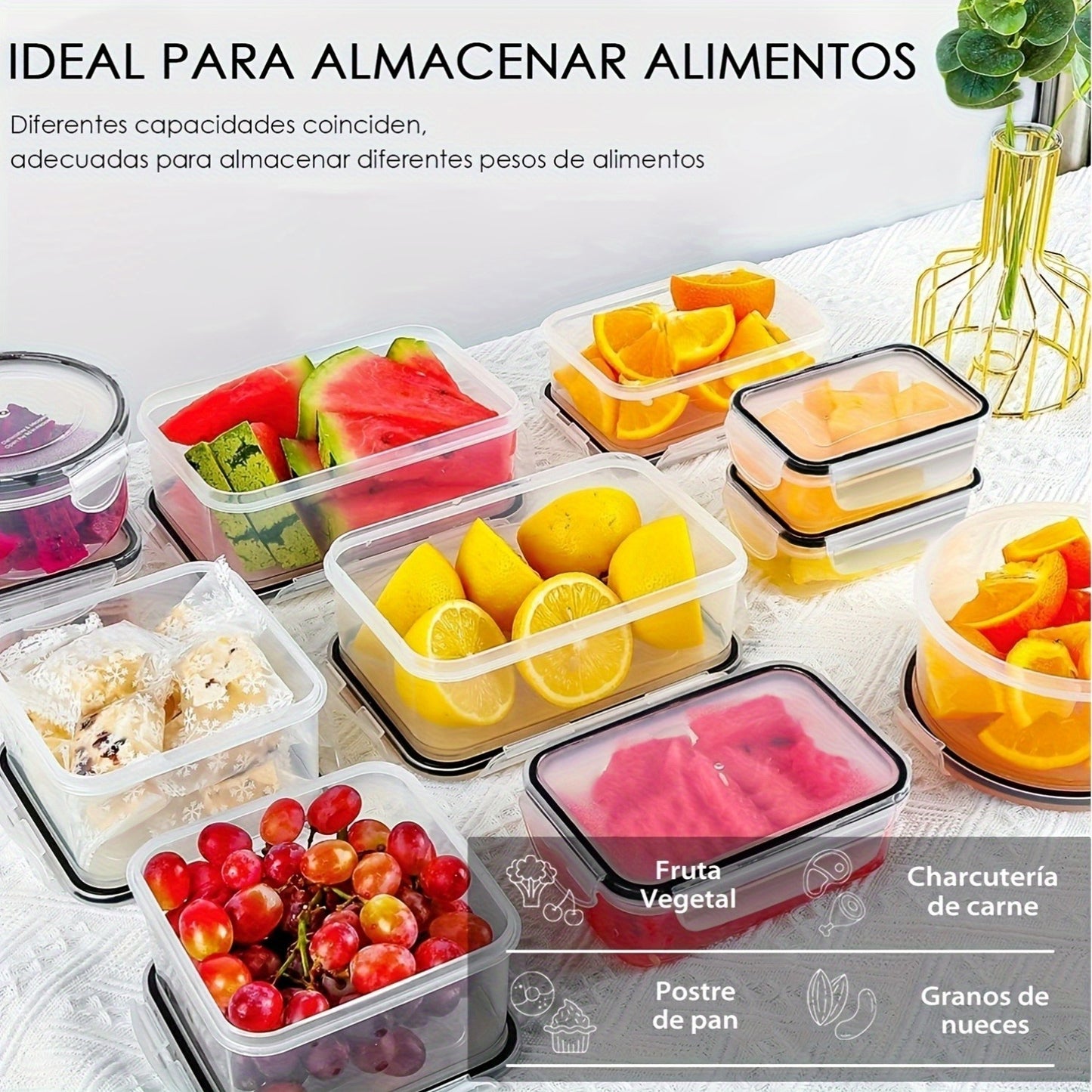 24pcs Food Storage Container Set With Easy-Snap Lids (12 Lids + 12 Containers) - Airtight Plastic Containers Gift For Pantry And Kitchen Organization - BPA Free, Comes With Free Labels And Markers, Local Warehouse Delivery