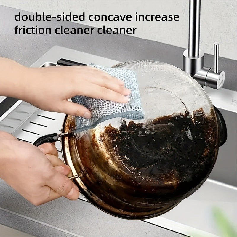 Metal Wire Rags, Cleaning Cloth Towels Scrub Rags Household Kitchen Pot Washing And Dishwashing Double Sided Rags Cleaning Cloth, Commercial Cleaning Cloth, Kitchen Degreasing Cloth, Durable Steel Ball Replacement - Affordable And Easy To Clean