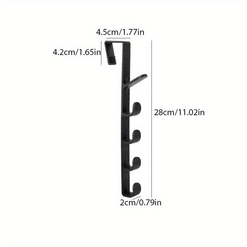 Over Door Hook Organizer - No Drilling Wall-mounted Hanger, Strong Hat Clothes Holder for Bedroom - For Home & Apartment -  Suitable for Entryway, Closet & Bathroom - Perfect Gift for Housewarming