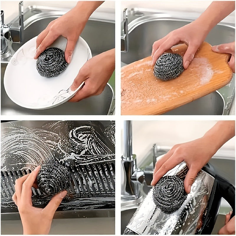 Small Stainless Steel Dishwashing Balls - Individually Packaged Dishwashing Balls for Kitchen and Bathroom Cleaning, Perfect for Pots, Pans, Stoves and Restaurants to Clean Dishes with Dishwashing Balls
