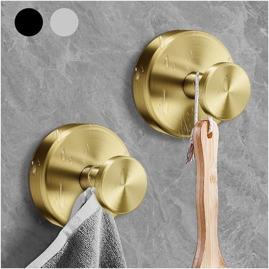2025 New Shower Suction Cup Hook - Drill-free stainless steel waterproof suction cup hook, can hang items weighing up to 15 pounds, - Shower hook in bathroom, - Install on glass door -